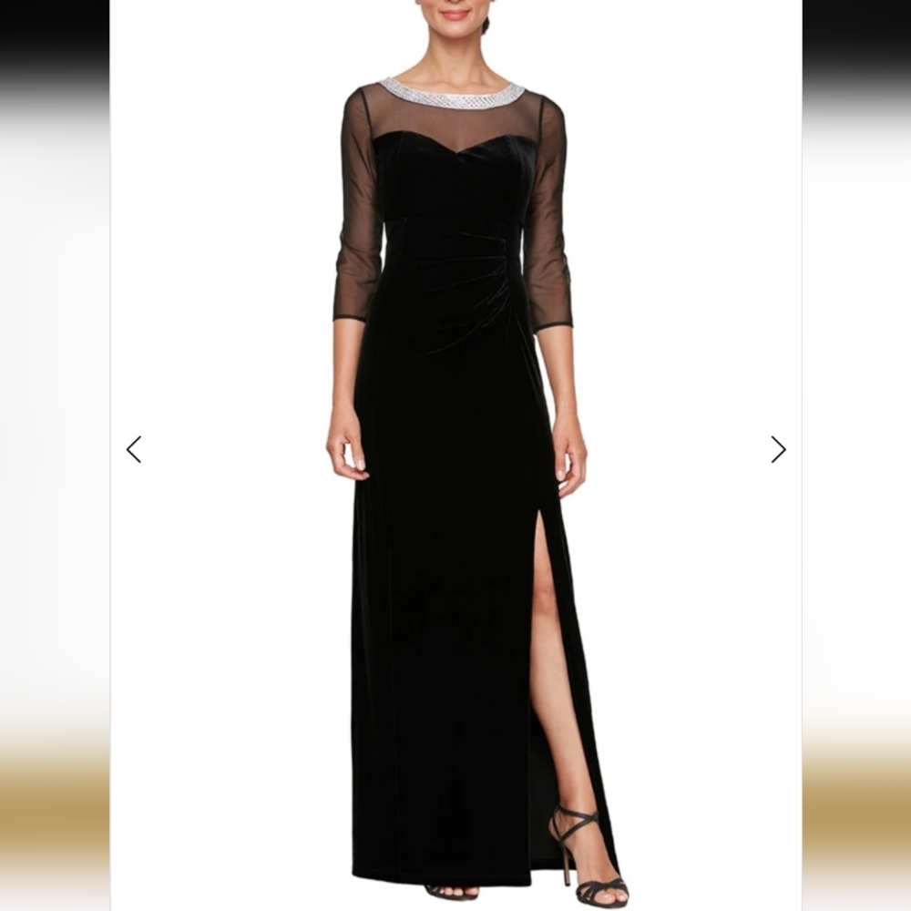Alex Evenings EMBELLISHED ILLUSION Dress